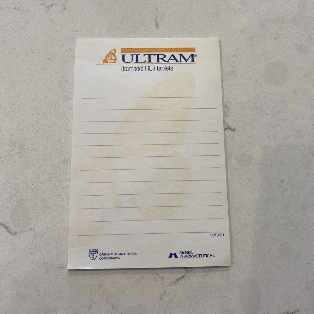 Rare Ultram McNeil Drug Rep Sticky Notepad Pharmaceutical Advertising Butterfly